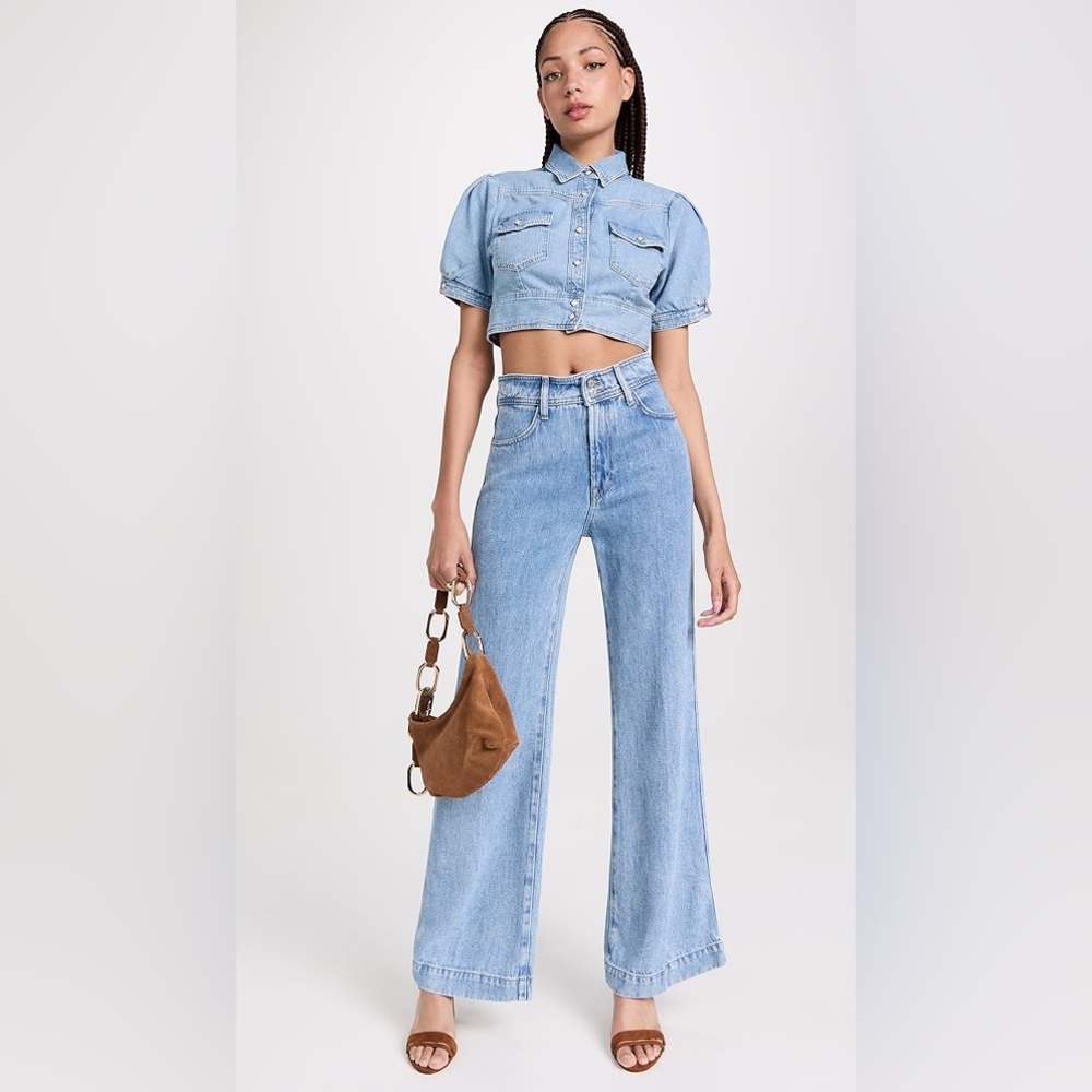 Redone MIDRIFF DENIM TOP